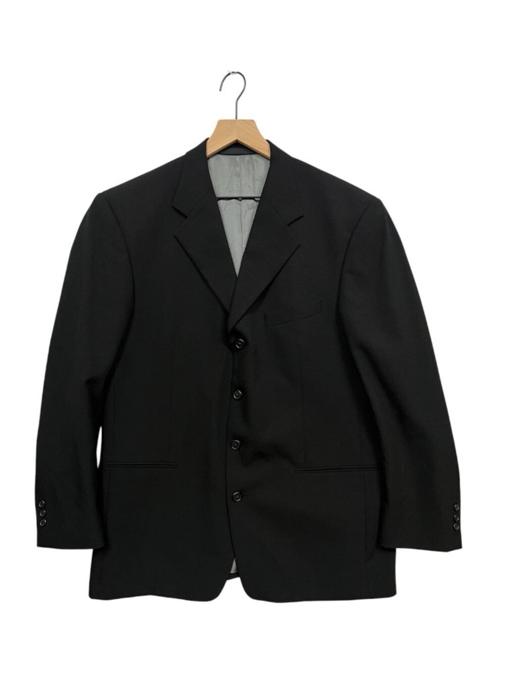 VTG Monsieur by GIVENCHY Mens Blazer 42R Worsted Wool Made in USA Black